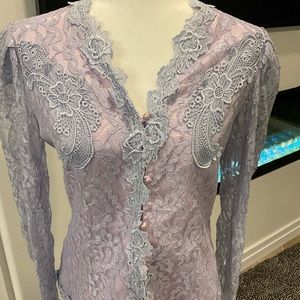 Vintage Lavender Lace Jacket